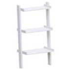 Vida Designs York 3 Tier Ladder Bookcase Freestanding Leaning Storage Shelving Display Unit, White