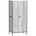 Vida Designs Brooklyn 2 Door Wardrobe With Hanging Rail And Shelf Clothes Storage Bedroom, Grey