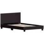 Vida Designs Lisbon 4Ft Small Double Faux Leather Bed, Brown, 120 X 190 Cm