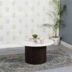 Luxor Mango Wood Coffee Table With Marble Top