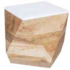 Bianco Side Table Solid Mango Wood
