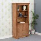 Carved Mango Wood Large Corner Bookcase