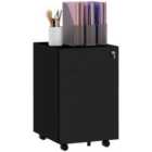 Vinsetto 3-drawer Filing Cabinet W/ Removable Pencil Tray Lockable File Cabinet Black