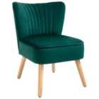 HOMCOM Fabric Accent Chair Modern Leisure Chair With Armless Design Green