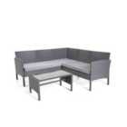 Madefor.Living Lakewood Grey 5 seat rattan corner set