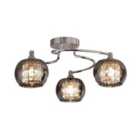 Lighting Collection 3Lt Celing, Chrome With Smoked Glass Shades
