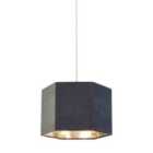 Lighting Collection Grey Hexagon Shade
