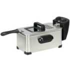 HOMCOM 3 Litre Stainless Steel Deep Fat Fryer With Adjustable Temperature Timer 2000W