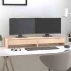 vidaXL Monitor Stand 100X27X15cm Solid Wood Pine