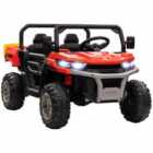Kids 2 Seat Ride On Truck w/ Electric Bucket, Remote - Red