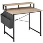 Tectake Desk w/ Shelf And Fabric Bag, 60x120x90cm - Light Brown