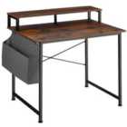 Tectake Desk w/ Shelf And Fabric Bag, 60x120x90cm - Brown