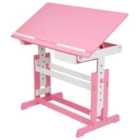 Tectake Writing Desk w/ Drawer - Pink