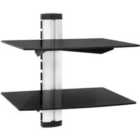 Tectake Floating Shelves w/ 2 Compartments Model 1 - Black