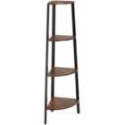 Tectake Corner Shelf Newbridge 4 Tiers - Brown