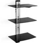 Tectake Floating Shelves w/ 3 Compartments Model 1 - Black