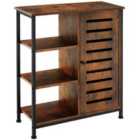 Tectake Sideboard Runcorn 4 Tiers, 1 Cupboard, Door Hinge Right - Brown