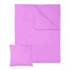 Tectake Bedding Set Cotton Sheets 200x135cm 2 Pcs - Purple