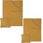 Tectake 2 Bedding Sets 200x135cm Cotton 2-piece, Brown