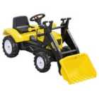 HOMCOM Pedal Go Kart Ride On Excavator With Front Loader Digger