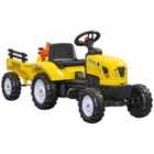 HOMCOM Pedal Go Kart Ride On Tractor With Shovel