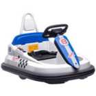 HOMCOM 6V Kids Bumper Car, 360° Rotation Waltz Car - White