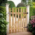 Livingandhome Garden Wood Fence Gate 90x120cm - Brown