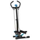 HOMCOM Adjustable Twist Stepper Step Machine For Home Gym Aerobic Workout - Black And Blue
