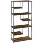 HOMCOM 7 Tier Storage Shelves Free Standing Book Shelf For Study Living Room