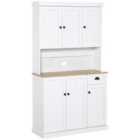 HOMCOM Kitchen Cupboard Storage Cabinet Microwave Oven Stand With Storage