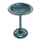 Outsunny 50cm Outdoor Bird Bath Fountain - Green