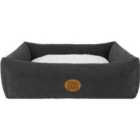 Snug & Cosy Lush Charcoal Rectangle Bed - X-Large