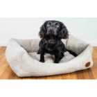 Snug & Cosy Teddy Boucle Oat Rectangle Bed - X-Large