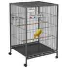 PawHut Budgie Cage Parrot Cage for Small Parrot, Budgie, Lovebird with Rolling Stand