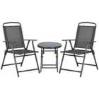 Outsunny Patio Bistro Set - Dark Grey