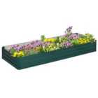 Outsunny Galvanised Raised Garden Bed w/ Open Bottom - Green