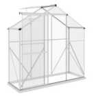 Outsunny 6 x 2.5ft Polycarbonate/Aluminium Greenhouse Silver