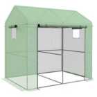 Outsunny Walk-in Greenhouse w/ Roll-up Door 200x140x200cm