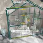 Outsunny 6x2.5ft Polycarbonate/Aluminium Greenhouse - Green