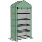 Outsunny Wide Mini 5 Tier Greenhouse 193Hx 90W x 49Dcm Green