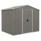 Outsunny 8x6ft Garden Storage Shed - Light Grey
