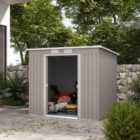 Outsunny 7x4ft Metal Garden Storage Shed w/ Double Door Grey