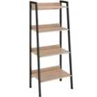 Tectake Free Standing Shelf Chatham w/ 4 To 5 Tiers, 57.5x34x138cm - Light Brown