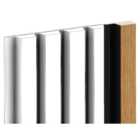 Corlea Oak & Black Tongue End Cap for Slatted Wall Panelling - 2400mm