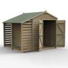 Forest Garden 4LIFE Apex Shed 6x8 2 Door No Window w/ LeanTo