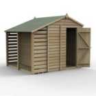 Forest Garden 4LIFE Apex Shed 6x8 1 Door No Windows w/LeanTo