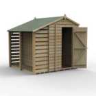 Forest Garden 4LIFE Apex Shed 5x7 1 Door 2 Windows w/Lean-To