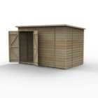 Forest Garden 4LIFE Pent Shed 10x6 - 1 Door - No Windows