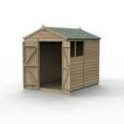 Forest Garden 4LIFE Apex Shed 6x8 - Double Door - 2 Window