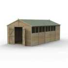 Forest Garden 4LIFE Apex Shed 10x20 - 2 Door - 8 Windows